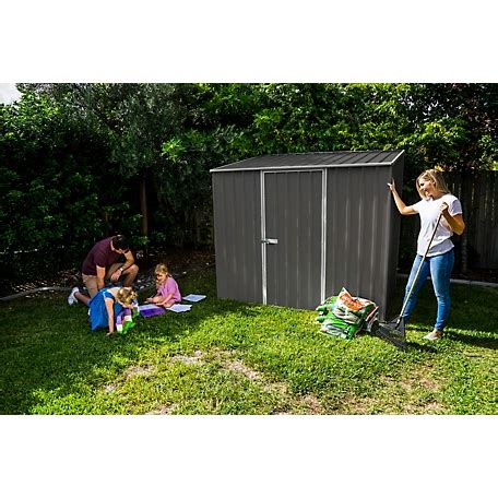 metallic box 7x5|ABSCO 7.5 ft. x 5 ft. Space Saver Metal Garden .